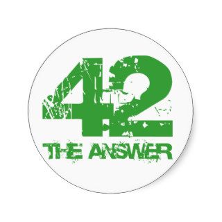42 Is The Answer Stickers