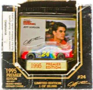 1995   Racing Champions   NASCAR   Premier Edition   #24 Jeff Gordon   DuPont Chevy Monte Carlo   164 Scale Die Cast   Trading Card   Display Stand   1 of 20,000 Produced   Numbered   Out of Production   Limited Edition   Collectible Toys & Games