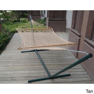 Phat Tommy Super Soft Polyester Wide Hammock And Green Stand Combination
