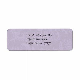 Vintage Lavender Damask Address Label