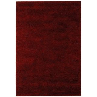 Safavieh Hand made Tribeca Burgundy Wool Shag Rug (8 X 10)
