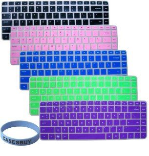 CaseBuy 5 Pack Translucent Ultra Thin Soft Silicone Gel Keyboard Protector Skin Cover US Layout for HP G4 series, HP G6 series,HP Presario CQ43,431,430,HP DV4 series, HP ENVY 4 1007TX,HP Envy Sleekbook 6z, HP 2000 (See "Product Description" Part)