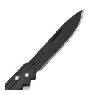 SOG Specialty Knives & Tools KEY401CP 1397 Key Knife and File with Folding Straight Edge 1.5 Inch Drop Point Blade and Steel Handle, Black Finish    