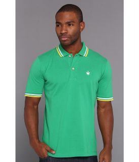 Boast Tipped Pique Polo Mens Short Sleeve Pullover (Green)