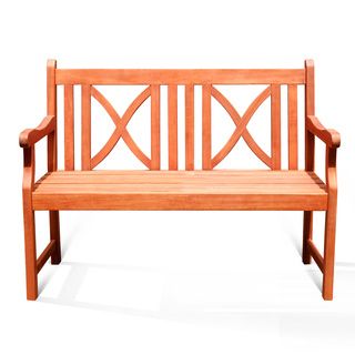 Softcross 2 seater Eucalyptus Wood Outdoor Bench