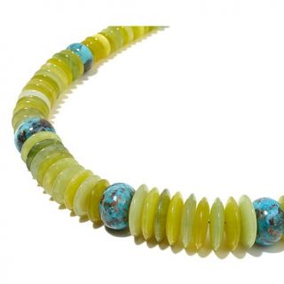 Jay King Graduated Serpentine and Turquoise Bead 19 1/4" Necklace