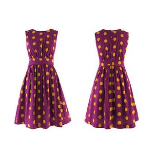 lucy dress in orange spot by kiki's