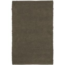 Hand woven Washington Olive Wool Rug (5 X 8)