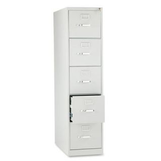 Hon 210 Series Five drawer Suspension File Cabinet In Light Gray