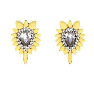 starnova yellow stud earrings by anna lou of london