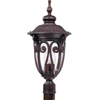 Corniche 3 light Burlwood Post Lantern