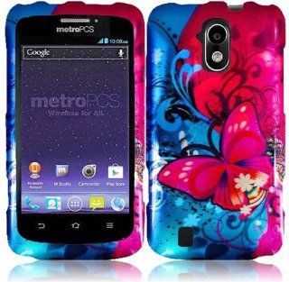For ZTE Force N9100 Hard Design Cover Case Butterfly Bliss Accessory Cell Phones & Accessories
