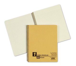 Ampad Single Wire Notebook, 10 x 8, 1 Subject, Tan Cover, Narrow Ruled, Greentint, 80 Sheets Per Notebook (25 403) 