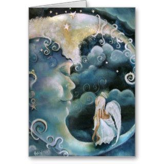 Angel on the Moon Note card