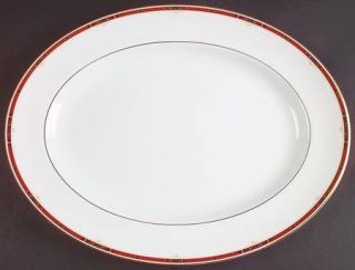 Wedgwood Colorado 15 Oval Serving Platter, Fine China Dinnerware   Blue&Tan Flo