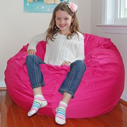 Ahh Products Hot Pink Organic Cotton Washable Bean Bag Chair