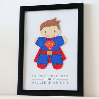 personalised 'superdad' picture by miss shelly designs