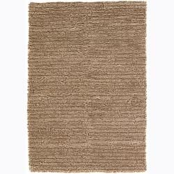 Handwoven Contemporary Mandara New Zealand Wool Shag Rug (79 X 106)