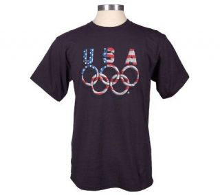 Team USA American Flag Olympic Rings T shirt —