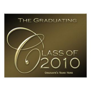 Class of 2010 Dark Gold Graduation Announcement