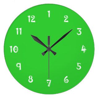 Comic Matching Color Lime Green Clocks