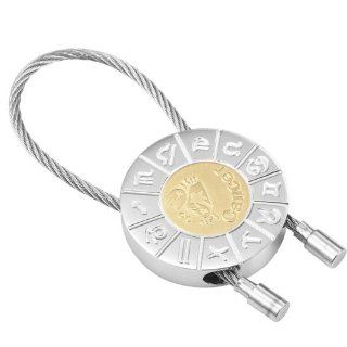 Cancer Zodiac Key Ring Zodiac Signs Key Chain Holder (Silver Gold) Jewelry