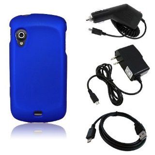 Samsung Stratosphere 4G i405   Blue Hard Plastic Case Cover + Car Charger + Home/Travel Charger + USB Data Sync Cable [AccessoryOne Brand] Cell Phones & Accessories