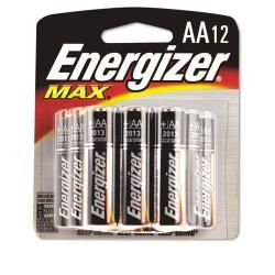 Energizer Max Alkaline Aa Batteries (pack Of 12)