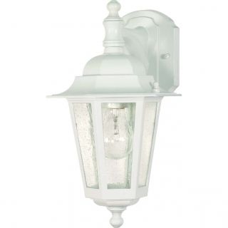 Cornerstone 1 Light White With Clear Seed Wall Lantern