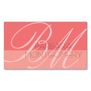 Monogram Stylist Fashion Designer Business Card