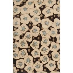 Smithsonian Hand tufted Beige Tunceli Floral Wool Rug (8 X 11)