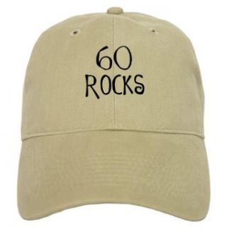  60th birthday saying, 60 rocks Cap   Standard Khaki Clothing