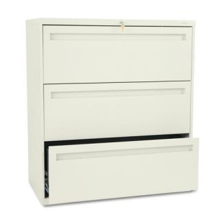 Hon 700 Series 36 inch Wide Three drawer Lateral File Cabinet In Putty