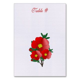 09192 Flower Wedding Table Number Cards Business Card Template
