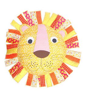 lion cushion by the little blue owl