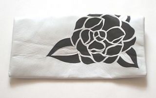 'clutch a rose' clutch bag by little pearl button