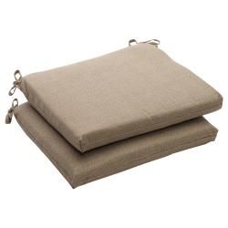 Outdoor Taupe Textured Solid Square Seat Cushions (set Of 2)