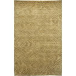 Julie Cohn Olive Hand knotted Multicolored Vilas Abstract Design Wool Rug (4 X 6)