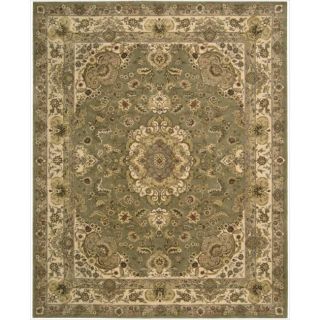 Ourison 2000 Hand tufted Tabriz Green Area Rug (86 X 116)