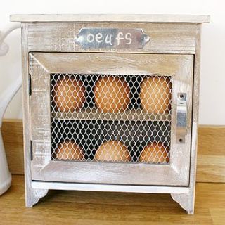 french wooden egg cupboard by the chic country home