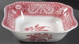 Spode Camilla Red (Earthen,Old,Red Stamp) 8 Square Vegetable Bowl, Fine China D