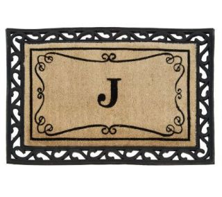 Monogrammed Welcome Mat with Removable Insert by Valerie —