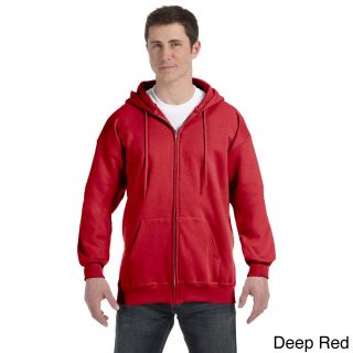 Hanes Hanes Mens Ultimate Cotton 90/10 Full zip Hooded Jacket Red Size 3XL