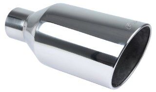 Pypes Exhaust (EVT408) 4" In x 8" Out x 18" Long Polished Stainless Steel Bolt On Exhaust Tip Automotive