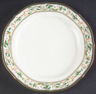 Noritake Christmas Garland Salad Plate, Fine China Dinnerware   Ivory China, Hol