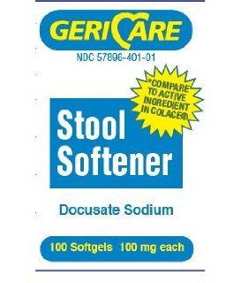 200 soft gels Docusate Sodium Stool Softner OTC for Colace 100mg colce gel cap Health & Personal Care