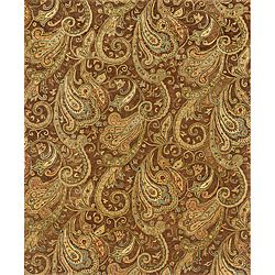 Evan Brown/ Gold Transitional Wool Rug (36 X 56)