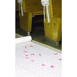 Hbh White Fabric Aisle Runner