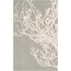 Candice Olson Hand tufted Grey Eiffel Contemporary Botanical Rug (8 X 11)