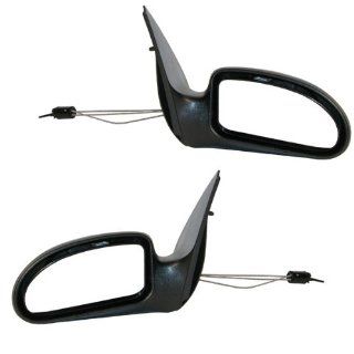 2000 2002 Ford Focus Manual Remote Unheated Rear View Mirrors Pair Set Left Driver AND Right Passenger Side (2000 00 2001 01 2002 02) Automotive